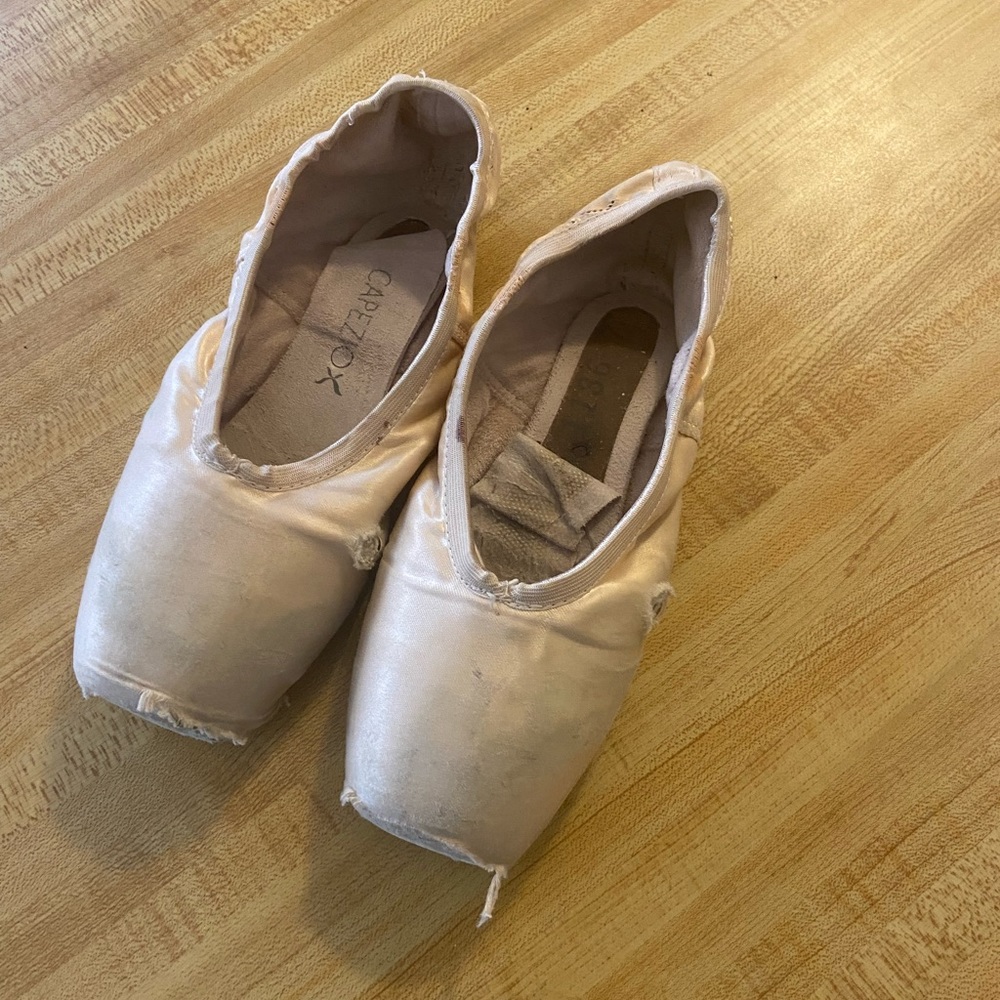 Used pointe shoes for decorating